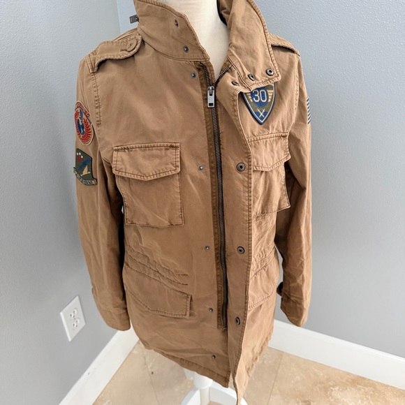 Express Tan Jacket with Black Patch - Picture 3 of 15